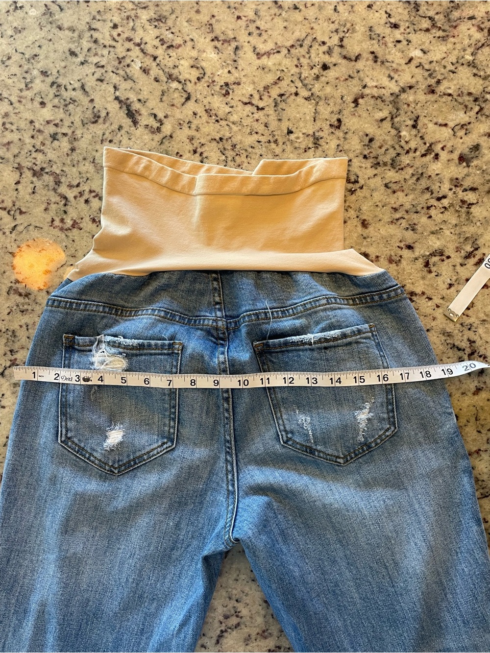 Best EVER distressed cropped straight-leg maternity Jeans 29 - Picture 7 of 7